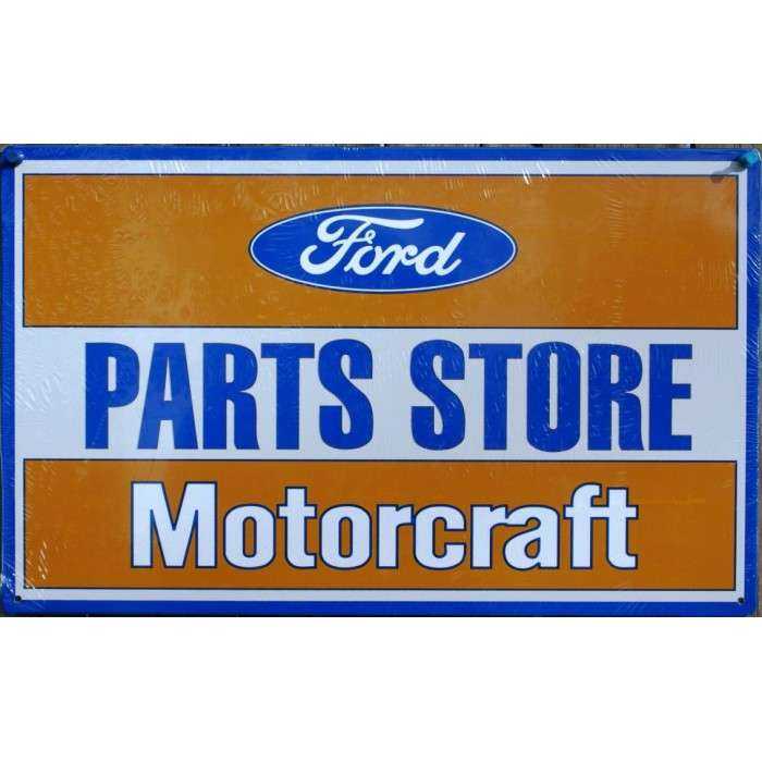 Ford Parts Store Motorcraft Tole Deco Garage Loft Bar Plate