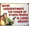 plaque humour stupid people in large group humou tole usa