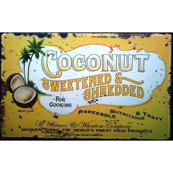 coconut coconut plate tole pub kitchen poster usa