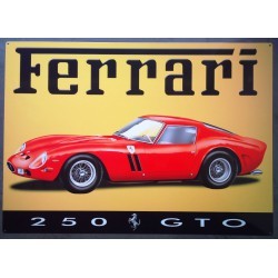 plaque ferrari 250 gto rouge tole pub deco garage voiture