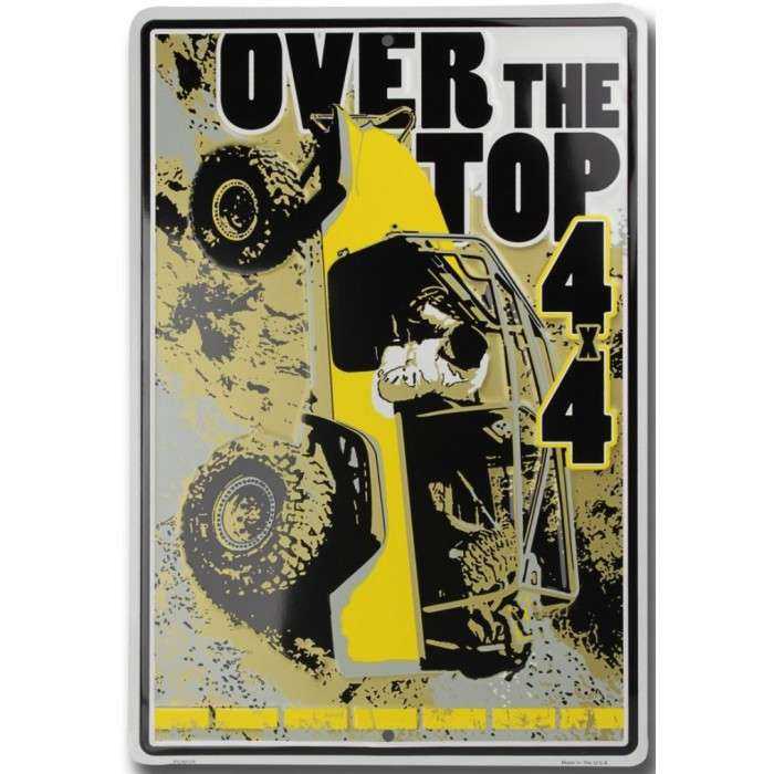 Jeep plate over the top 4x4 Deco tole alu stamped Relief US