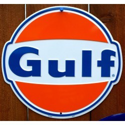 plaque gulf ( style année 60 ) 30cm tole deco garage loft us