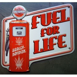 plaque Harley Davidson fuel for life pompe a essence usa