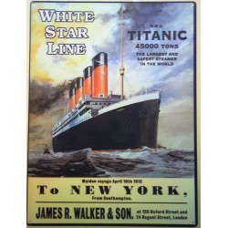 Titanic Plate to New York Poster Mythical Boat