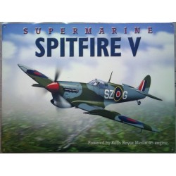 plate spitfire V tole deco poster airplane aviation pub meta