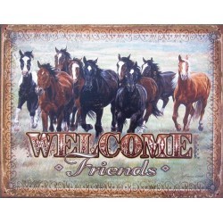 Plaque Country Welcome Friends Horses Country style USA