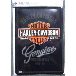 carte postal metal harley davidson genuine toel affiche