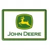 Postcard Metal John Deere White logo Tole Deco poster
