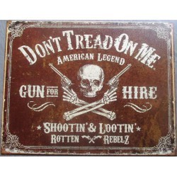 Brown Skull Plate American Legend Don't Tread on Me USA