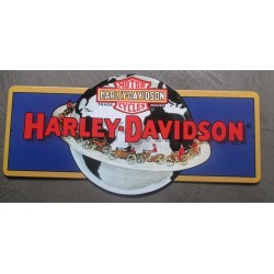 plaque Harley Davidson world HD dans tous le monde tole usa