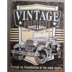 plaque vintage rod originals tole publicitaire fan usa loft