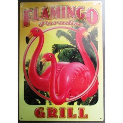 Flamingo Plate Grill Tole Flamingo Pink Paradise Poster US