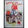 plate pin up lucky strike tole deco bar cigarette pub affic