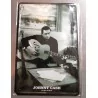 Johnny Cash plaque with a rock roll country tole guitar