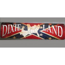 Plaque American Street Format Dixieland Rebel Poster Pub USA