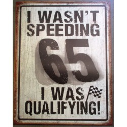 Speeding plate 65 I was qualifying tole deco course auto us