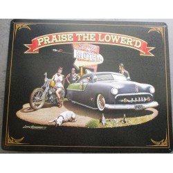 plaque praise the loveres mercury kustom tole pub garage