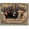 plaque dog day avec 3 chiens tole deco metal affiche usa