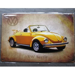 Inconnu hotrodspirit Plaque VW Karmann GHIA Blanche Type 14 Deco Fan Voiture