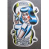 sticker pin up rebel without a cause autocollant rockabilly