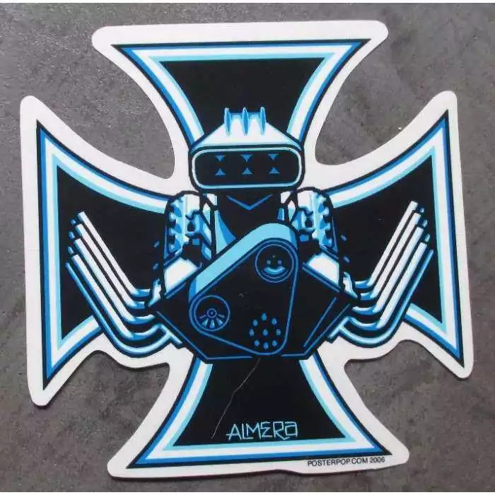 2x Maltese Shield Flag Stickers – Crusader Templar Knights Cross – Car Biker Airsoft