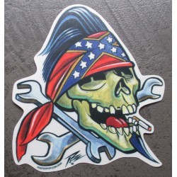 Sticker Crane Bandana Rebel and Sticker Biker USA