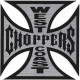 sticker west coast choppers 8cm croix de malte biker usa