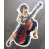 David Vicente sticker pin up double bass sticker