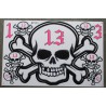 planche de stickers crane 13 rose autocollant pirate biker