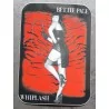 sticker bettie page zebre rouge autocollant pin up sexy