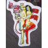 sticker pinup ange diablesse heaven no hell yeah autocollant