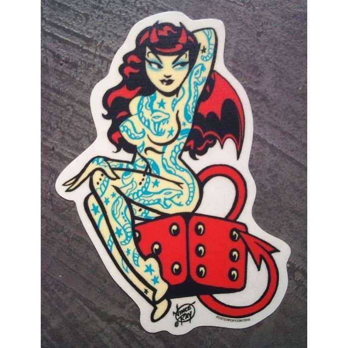 thumbnail image 2 of Kustom Bomb GOG Chopper Sticker - USA Biker Hot Rod V8 Old School Decal 2 of 5