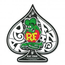 sticker rat fink vert as de pique autocollant kustom hot rod
