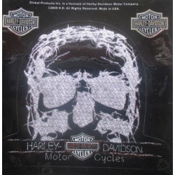 sticker harley davidson crane barbelé argenté paillette usa