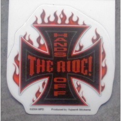 Mini Maltese Cross Sticker The Ridehand Off Sticker