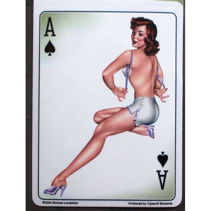 Sticker Pin Up Sexy As De Pique Jeux De Carte Autocoolant Sticker Pin Up Sexy As De Pique Jeux De Carte Autocoolant