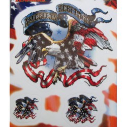 3 American Heritage Eagle Flag USA Sticker