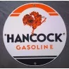 enamelled plate hancock gasoline tole email pub garage oil