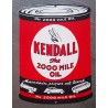 plaque emaillée kendall gasoline bidon huile tole email usa