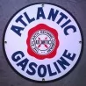 Enamelled plate atlantic gasoline deco garage tole email usa