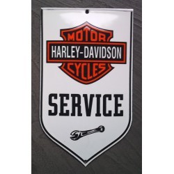 plaque décorative emaillée Harley service 15x9 tole email garage
