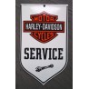 mini enamelled plate Harley service 15x9 tole email garage