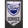 Mini Enamel Plate Ford Service Curved Tole Email Garage