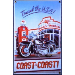 plaque emaillée harley davidson coast to coast tole email us