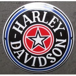 plaque décorative emaillée harley davidson star étoile tole email