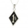 pendentif inox 1% noir biker hells angel fan moto americaine