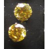 pair earring nail rhinestone yellow 8 mm woman pin up