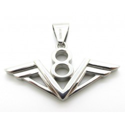 pendentif inox logo moteur V8 homme femme rocker