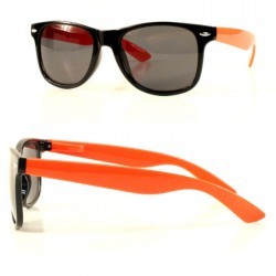 lunette de soleil style retro noir et orange rock homme