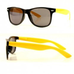 lunette de soleil style retro noir et jaune rock homme fun